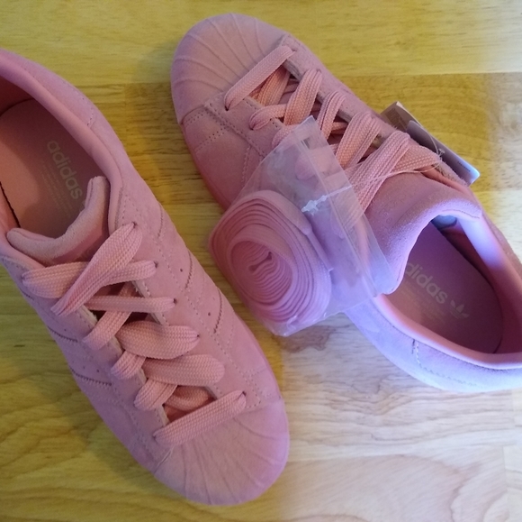 adidas superstar pink suede